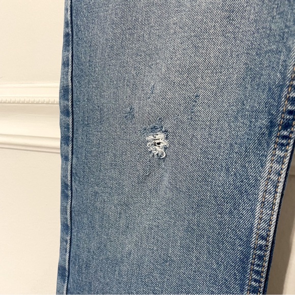 Free People • high rise button fly released raw hem slit emmy jeans sz 27 - Picture 11 of 12